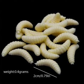 50pcs Soft Bread Worm Maggot Soft Fish Bait; Fishing Bionic Bait Without A Hook