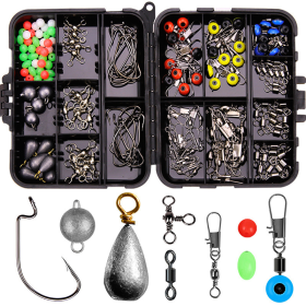 165pc Fishing Accessories Kit With Fishing Tackle Box