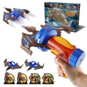 Rocket Launcher Airplane Toy with Dinosaur Targets Foam Pterosaur Outdoor Kids Toys 5-8 Year Old