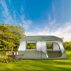 8 Person Camping Tent with Rainfly Windproof Tent with Carry Bag