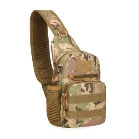 Military Tactical Shoulder Bag Chest Sling Bag Nylon Backpack (Color: CP, material: Nylon)