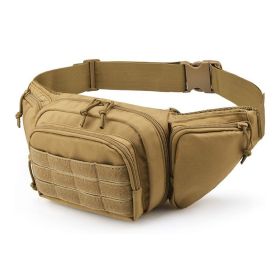 Nylon Camping Belt Bag Military Hunting Tactical Waist Pack (Color: Khaki)