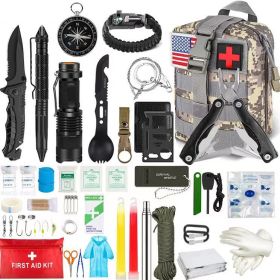 Outdoor SOS Emergency Survival Kit Multifunctional Survival Tool (Color: ACU, Ships From: China)