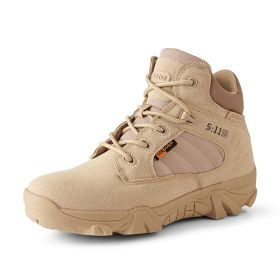 Lightweight Wear-Resistant Breathable Outdoor Hiking Shoes (Color: sand color, size: 44)