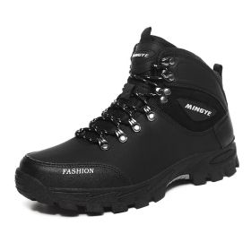 Men's Outdoor Waterproof Hiking Climbing Boots (Color: Black, size: 42)