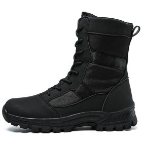 Camouflage Waterproof Military Men Tactical Boots (Color: Black, size: 44)