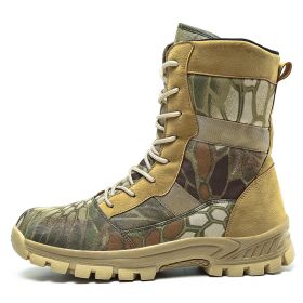 Camouflage Waterproof Military Men Tactical Boots (Color: Camouflage, size: 44)