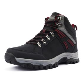 High Top Hiking Trekking Boots (Color: Black, size: 45)