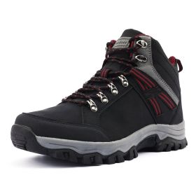 High Top Hiking Trekking Boots (Color: Black, size: 44)