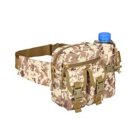 Tactical Waist Bag Denim Waist bag With Water Bottle Holder (Color: Desert Digital)