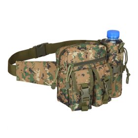 Tactical Waist Bag Denim Waist bag With Water Bottle Holder (Color: Jungle Digital)