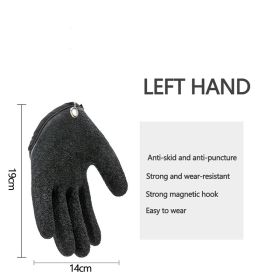 Fishing Gloves Anti-Slip Protect Hand from Puncture Scrapes (Color: Left, Ships From: CN)