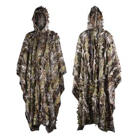 3D Maple Leafy Hunting Camouflage Poncho Ghillie Suit (size: XL/XXL)