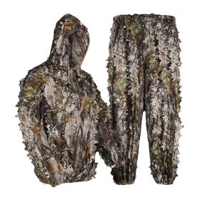 3D Bionic Maple Leaf Hunting Ghillie Suit Camouflage (size: 3XL)