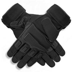 Tactical Gloves Hard Knuckle Shooting (Color: Black, size: X-Large)