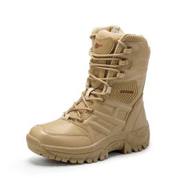 Comfort Beige Outdoor Hiking Boots  Big Size Military Tactical Boots (Color: Sand -S203, size: 41)