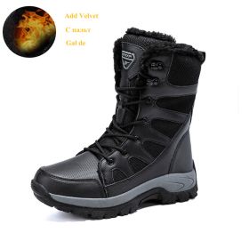 Comfort Beige Outdoor Hiking Boots  Big Size Military Tactical Boots (Color: Black Fur -210, size: 40)