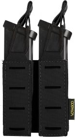 Pistol Mag Pouchs (Color: Black, size: Double)