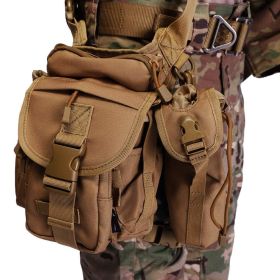 Waterproof Military Tactical Drop Leg Pouch Bag Type B (Color: Brown)