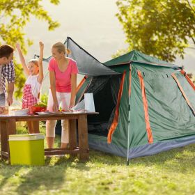 4-5 Person Net Mosquito Camping Tent (Color: Green)