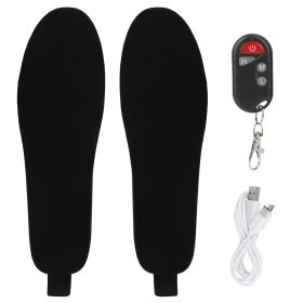 Heated Insoles Electric Heated Foot Warmer Rechargeable Battery Powered (size: L)