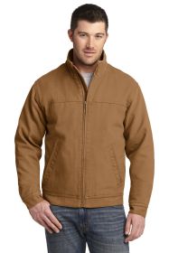 CornerStone Washed Duck Cloth Flannel Lined Work Jacket CSJ40 (Color: Duck Brown, size: L)