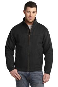 CornerStone Washed Duck Cloth Flannel Lined Work Jacket CSJ40 (Color: Black, size: L)